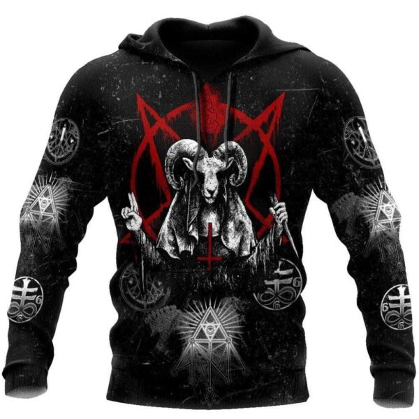 Baphomet Satan 3d hoodie Product Photo 1