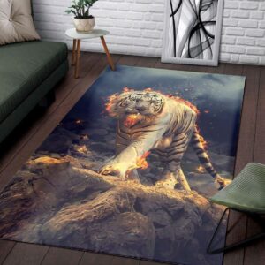 Love Tiger Rectangle Rug Home Decor Product Photo 1