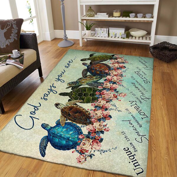 Turtle Rectangle Rug Home Decor Product Photo 2